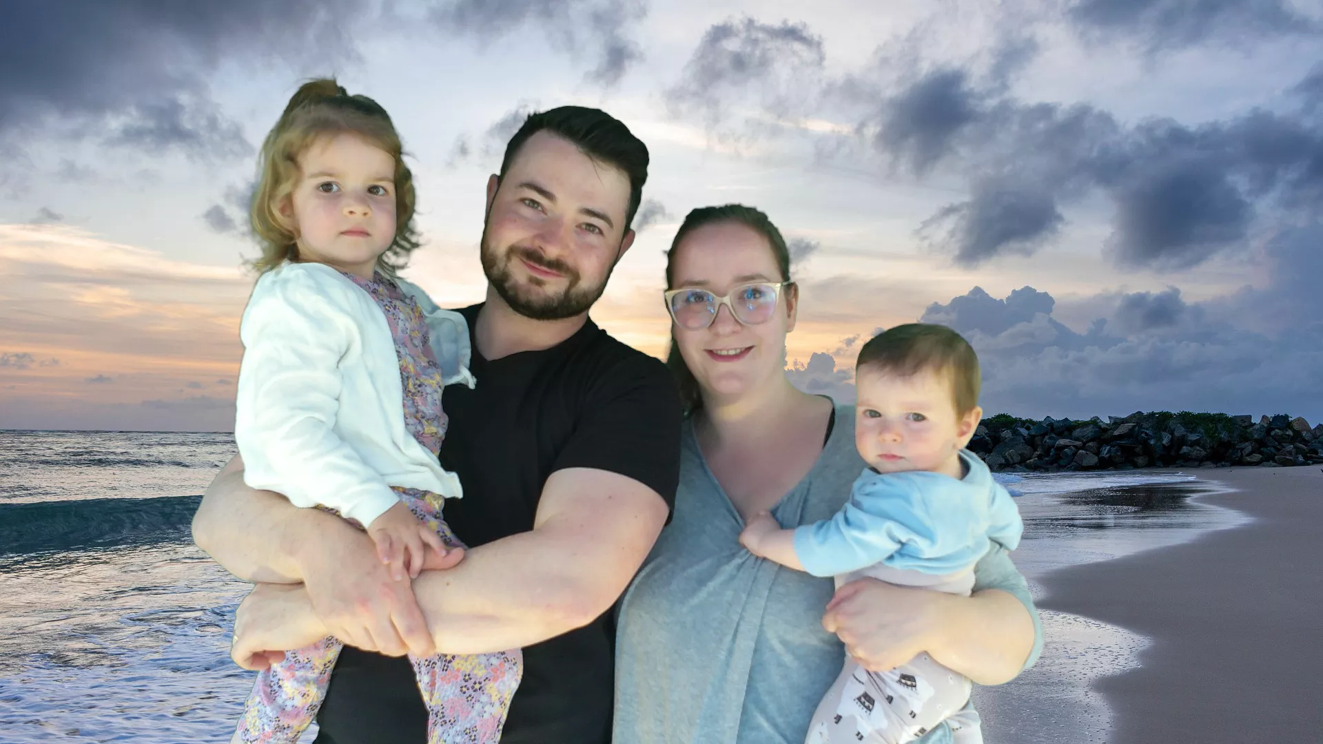 Gewerbeausstellung 5057 Reitnau - Familienfoto am Meer