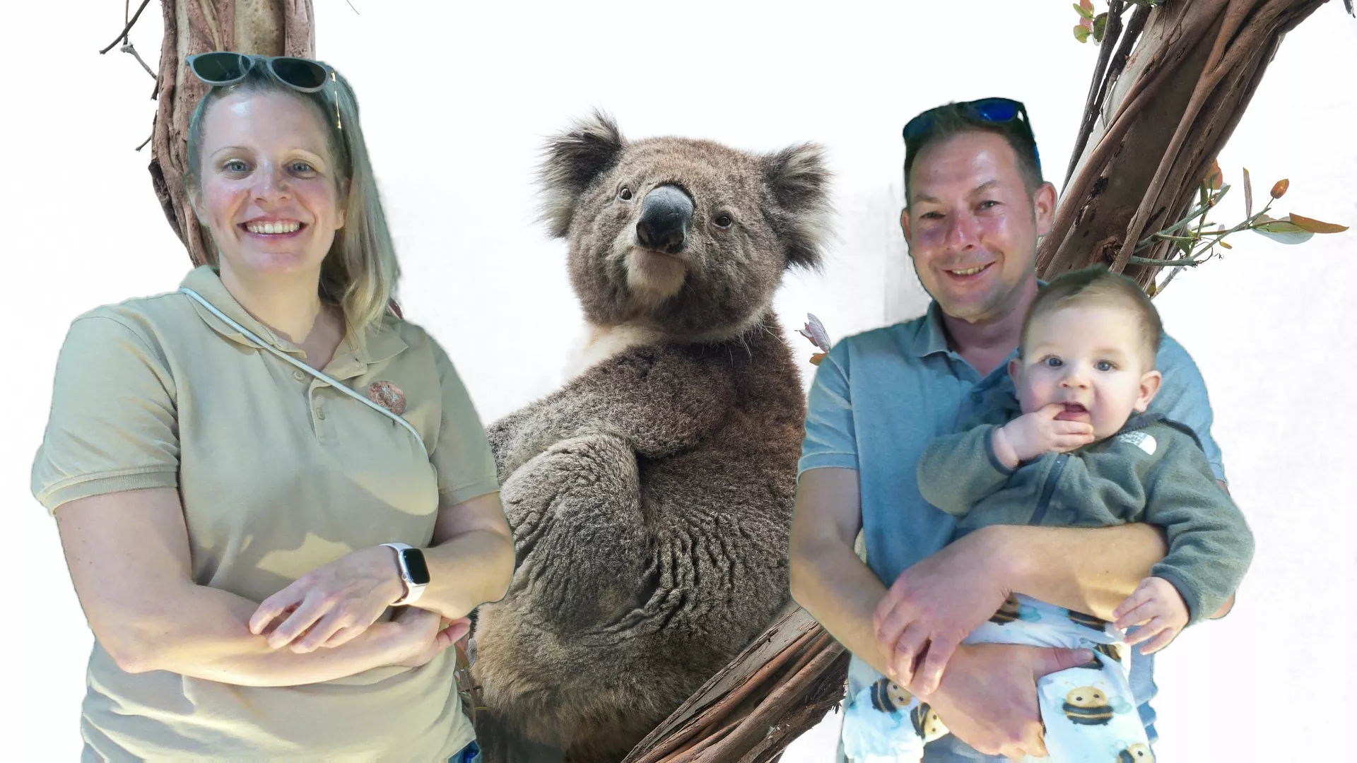 Gewerbeausstellung 5057 Reitnau - Familie im Koala-Paradies
